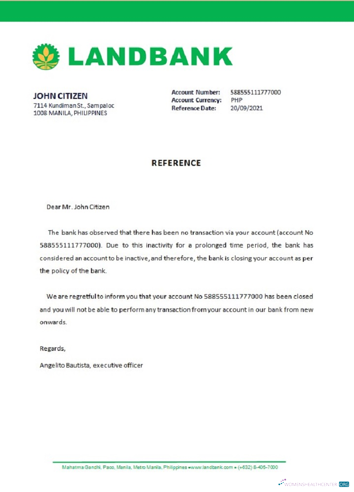 Download Philippines Land Bank closure reference Photoshop template